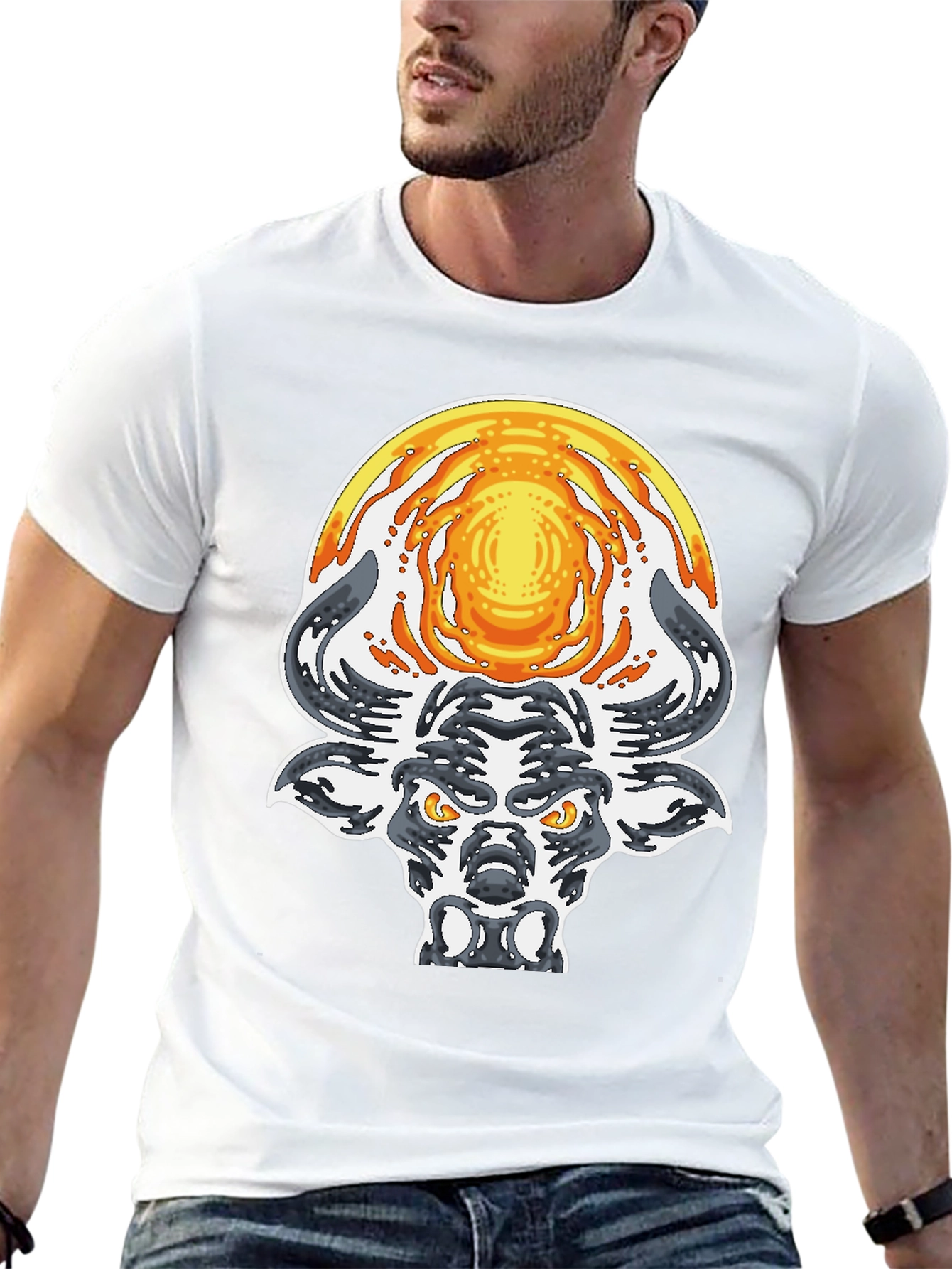 Bull with Sun Graphic Tee