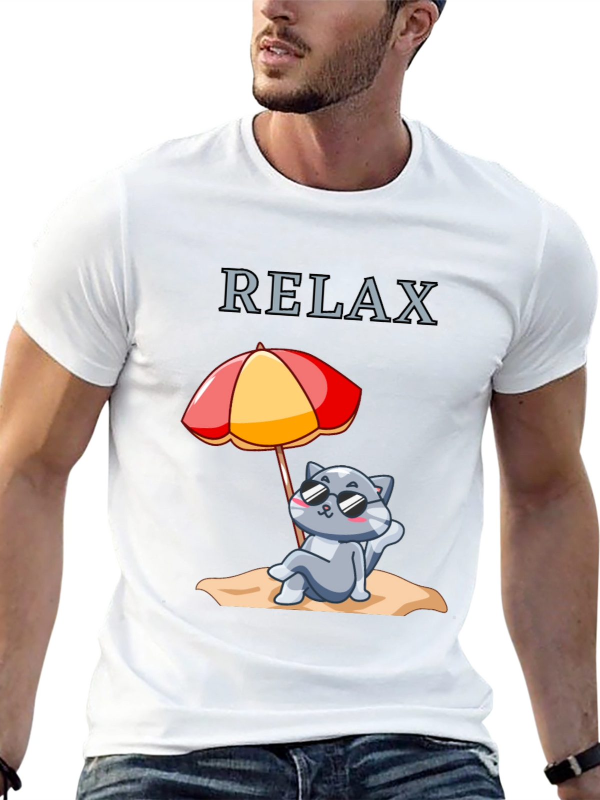 Relax Cat T-Shirt - Summer Vibes