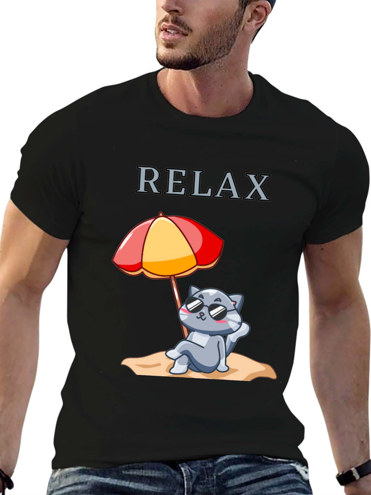 Relax Cat T-Shirt - Summer Vibes