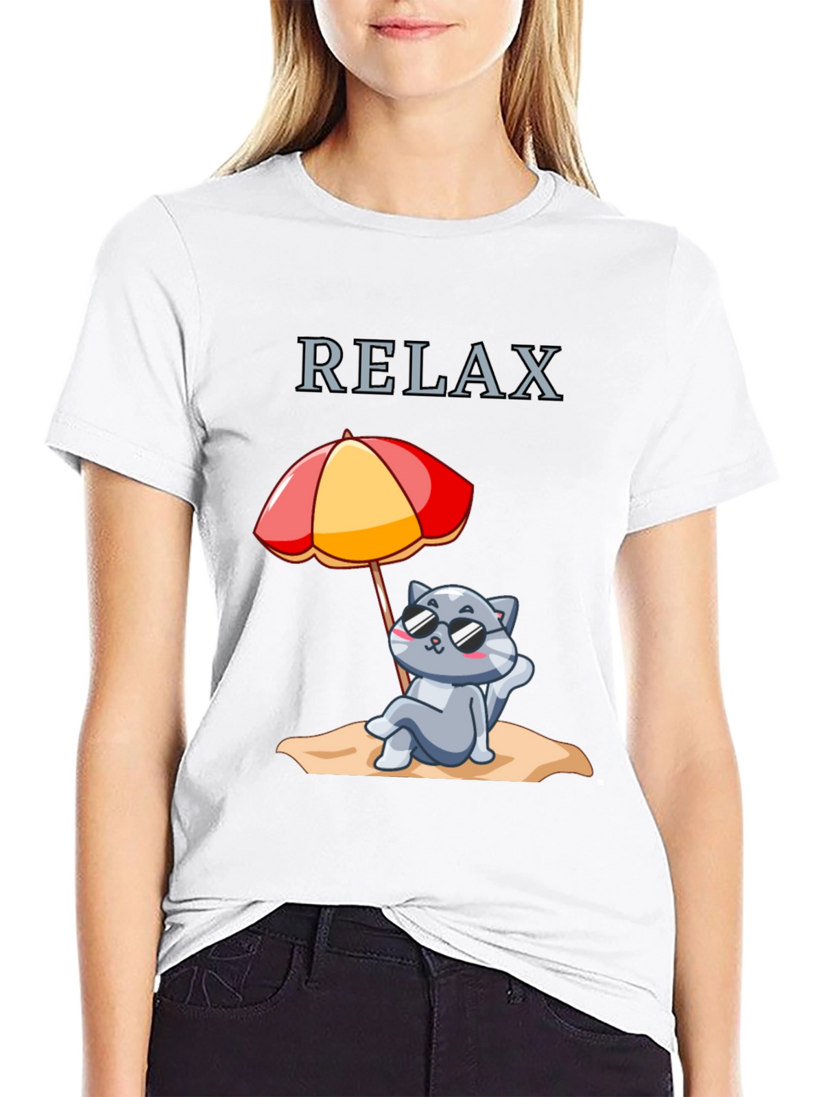 Relax Cat T-Shirt - Summer Vibes