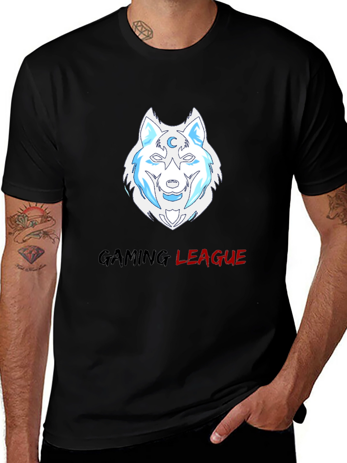 Gaming League Wolf T-Shirt - Cool Gamer Tee