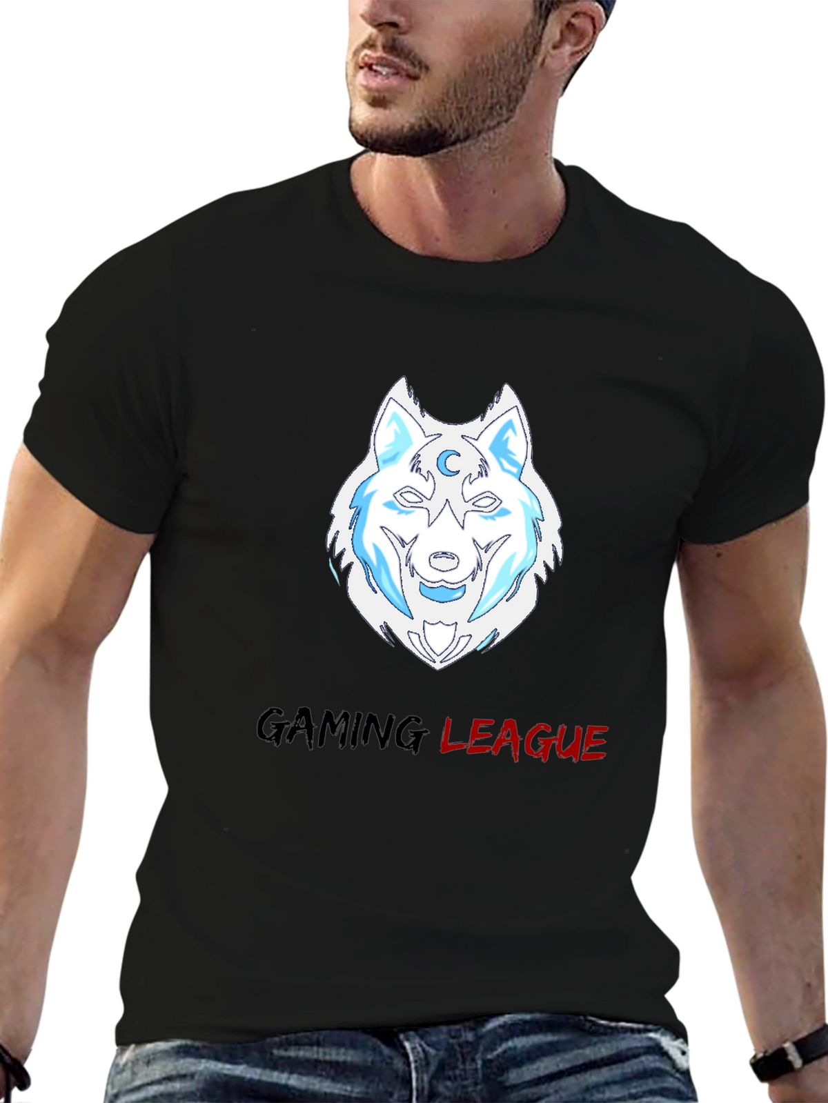 Gaming League Wolf T-Shirt - Cool Gamer Tee
