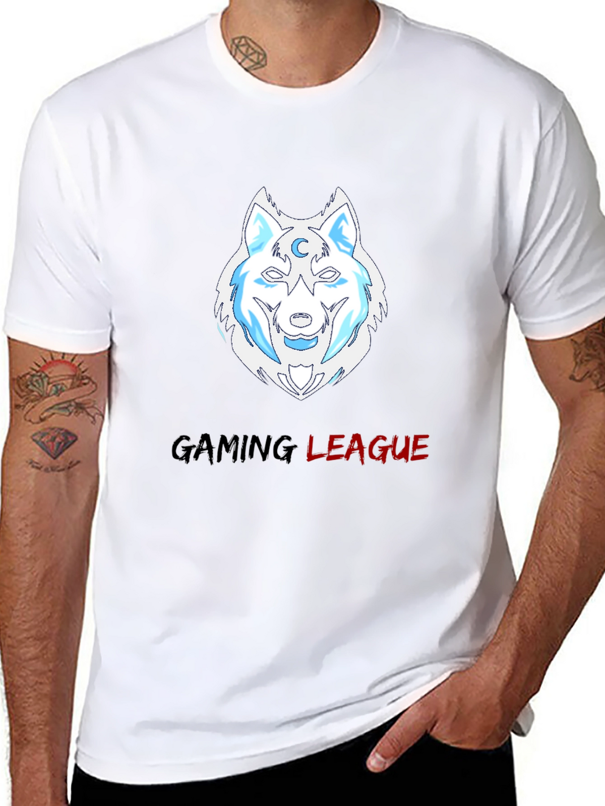 Gaming League Wolf T-Shirt - Cool Gamer Tee
