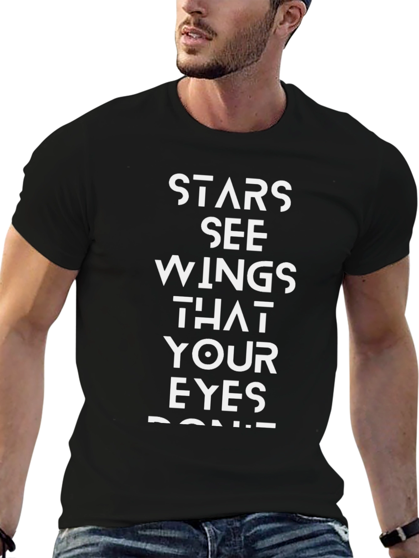 Stars See Wings Mens Graphic T-Shirt