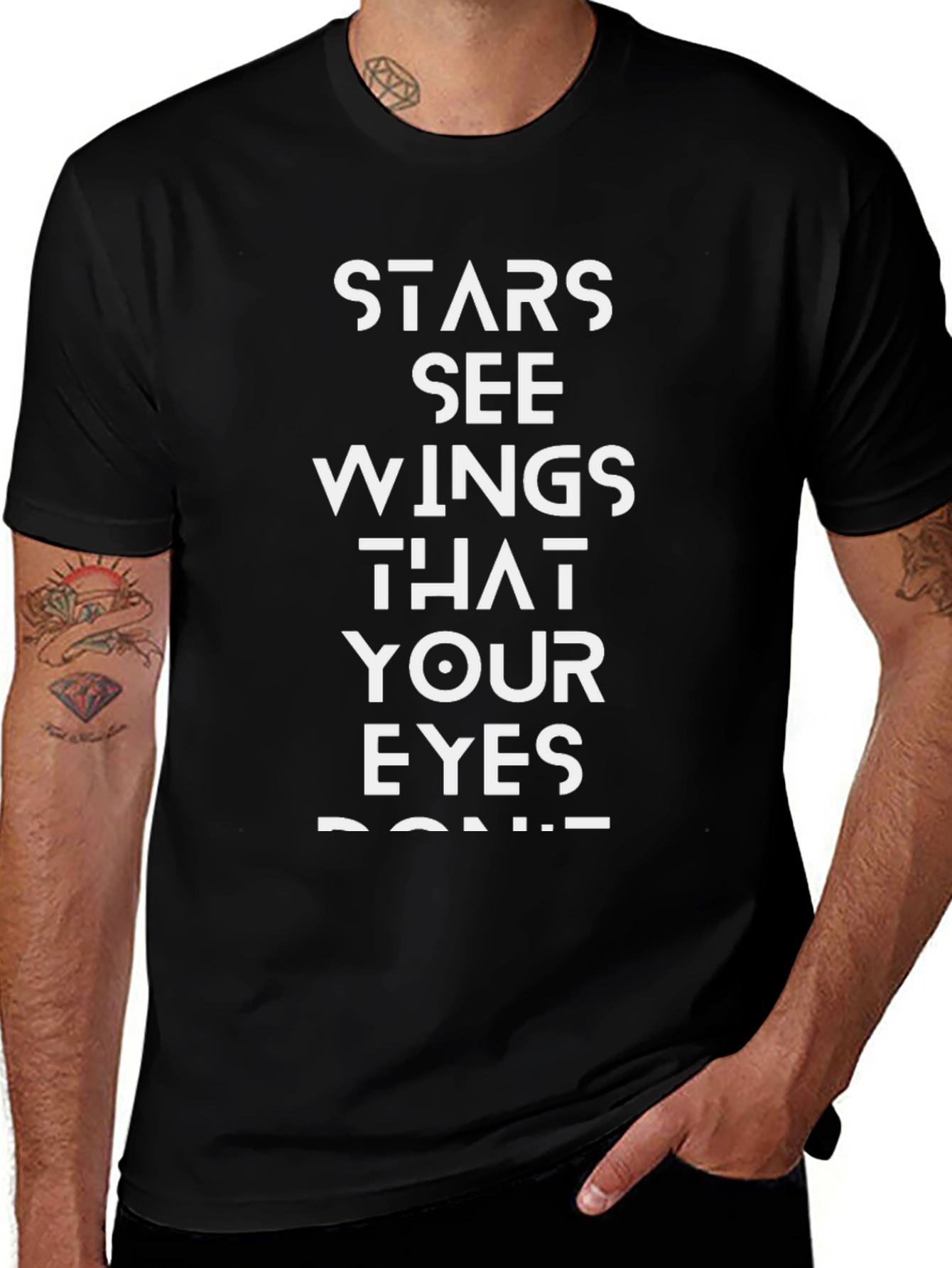 Stars See Wings Mens Graphic T-Shirt