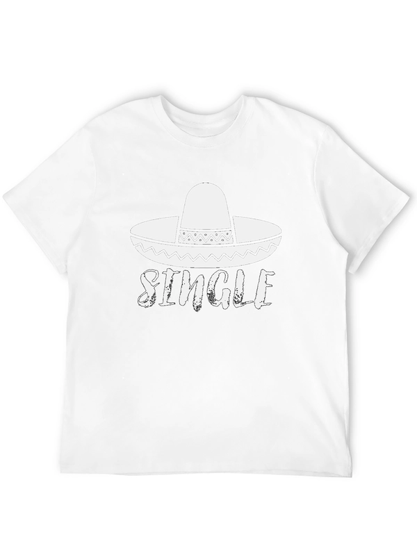 Single Sombrero Graphic T-Shirt - Black Cotton Tee