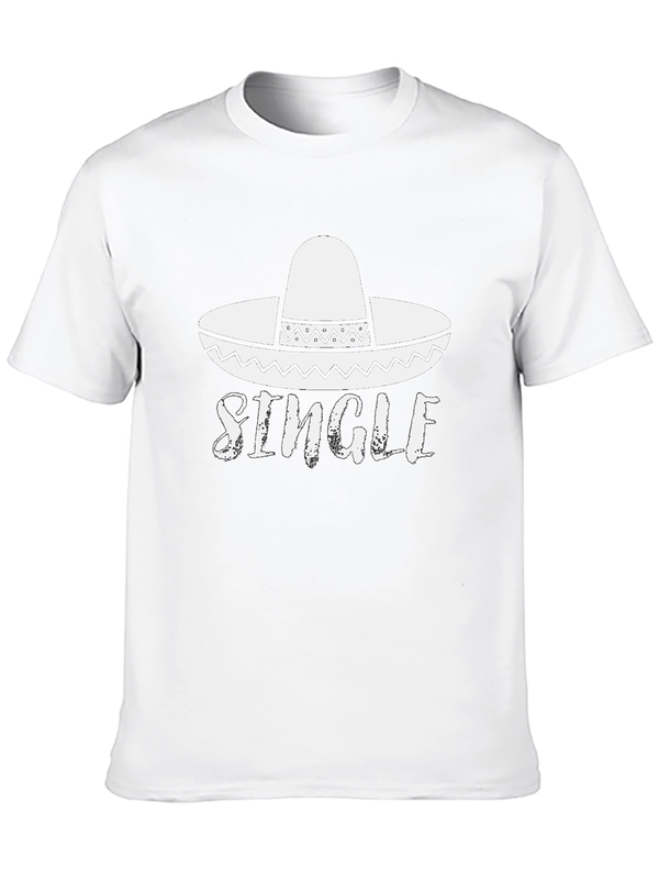 Single Sombrero Graphic T-Shirt - Black Cotton Tee