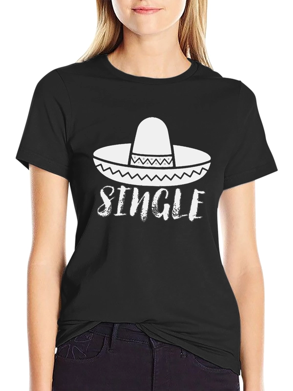 Single Sombrero Graphic T-Shirt - Black Cotton Tee