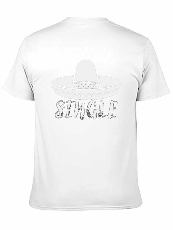 Single Sombrero Graphic T-Shirt - Black Cotton Tee
