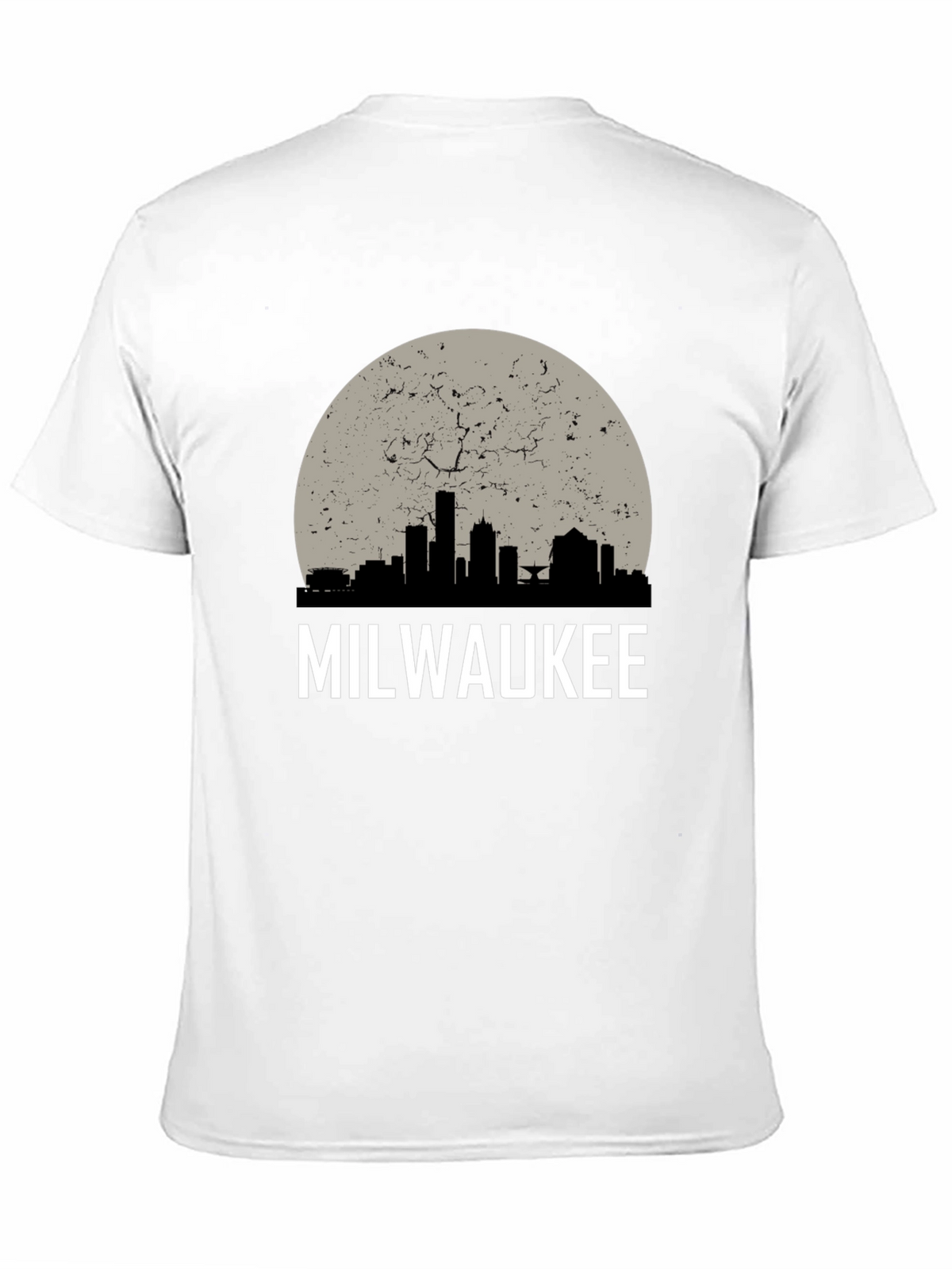 Milwaukee Skyline Graphic Tee - Distressed Moon Design