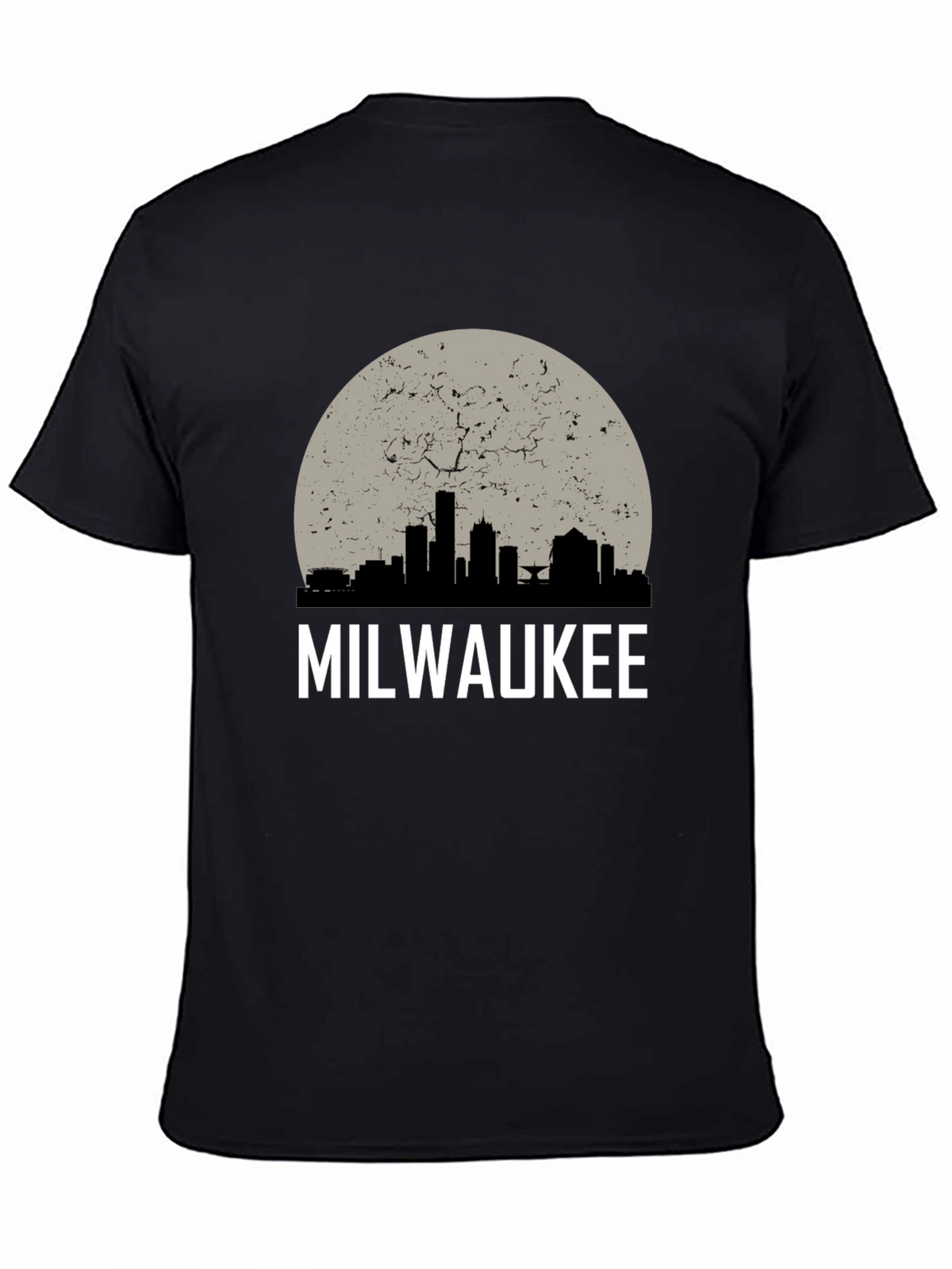 Milwaukee Skyline Graphic Tee - Distressed Moon Design