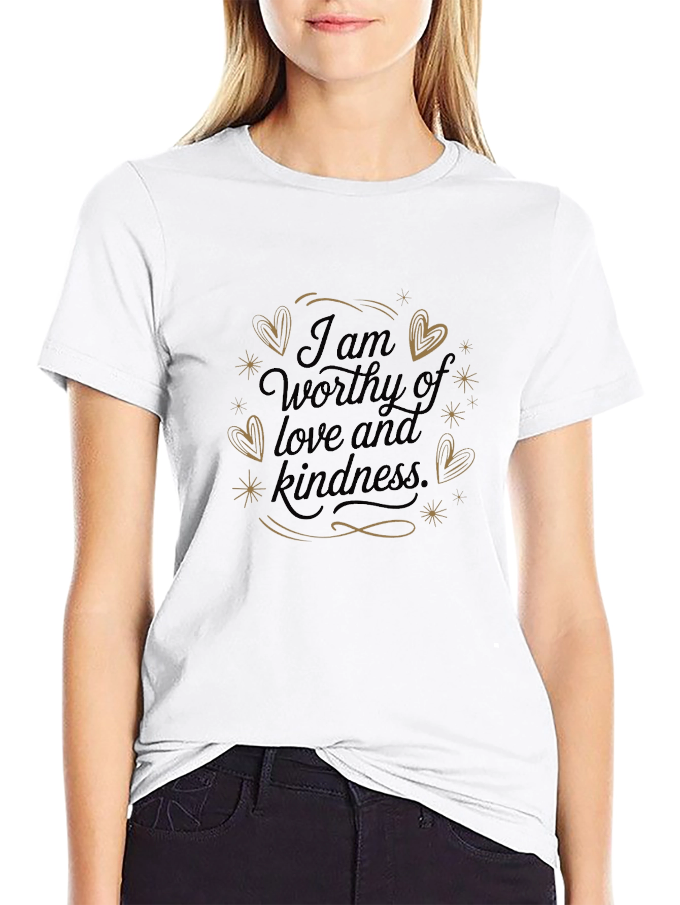 Worthy of Love Graphic Tee - Black