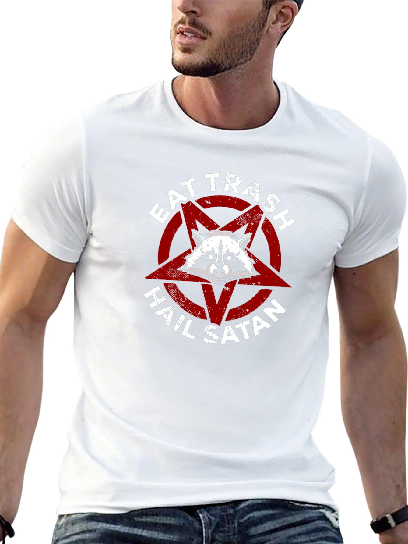 Eat Trash Hail Satan Graphic T-Shirt