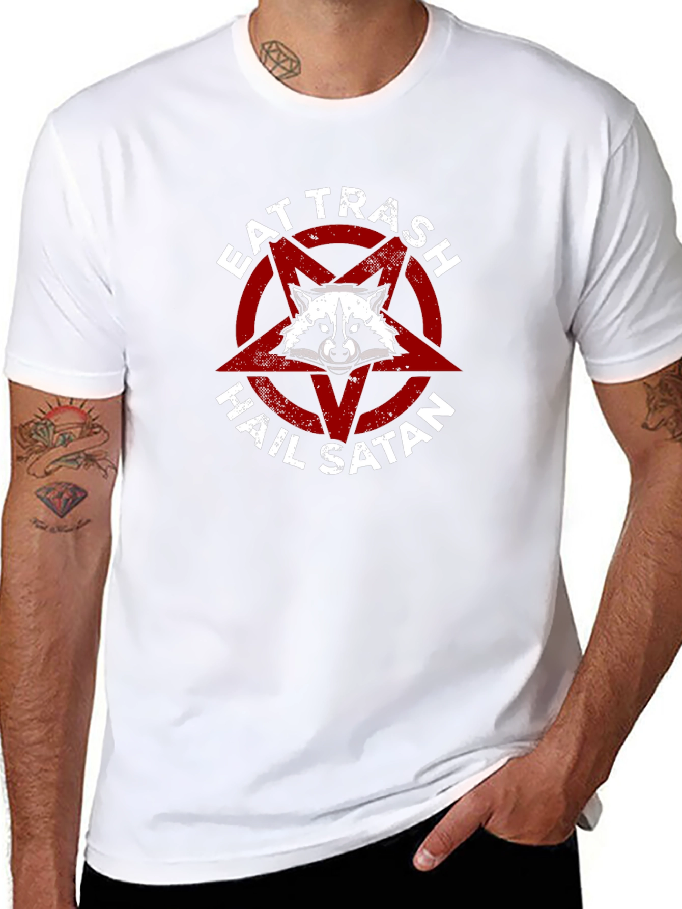 Eat Trash Hail Satan Graphic T-Shirt