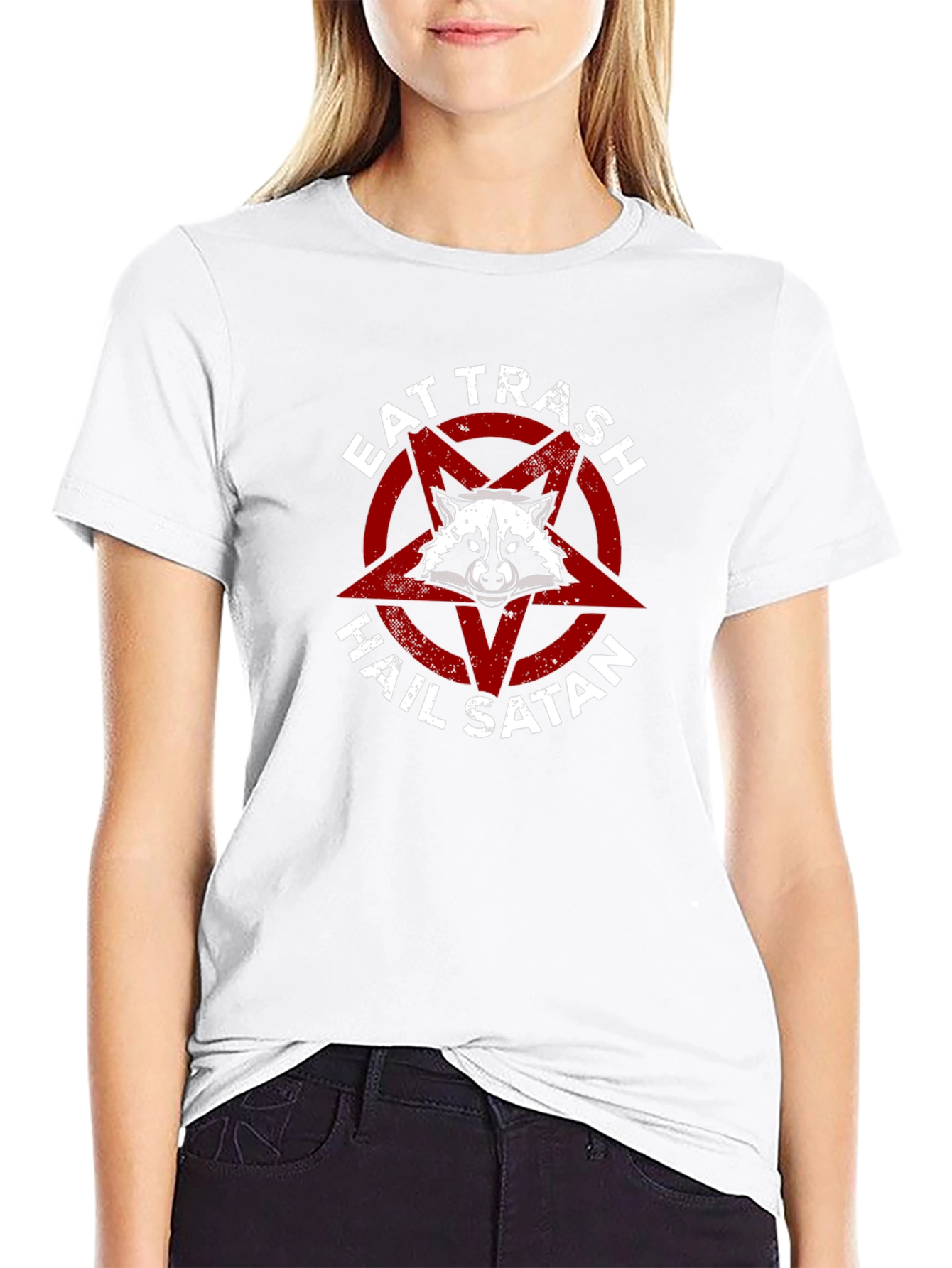 Eat Trash Hail Satan Graphic T-Shirt