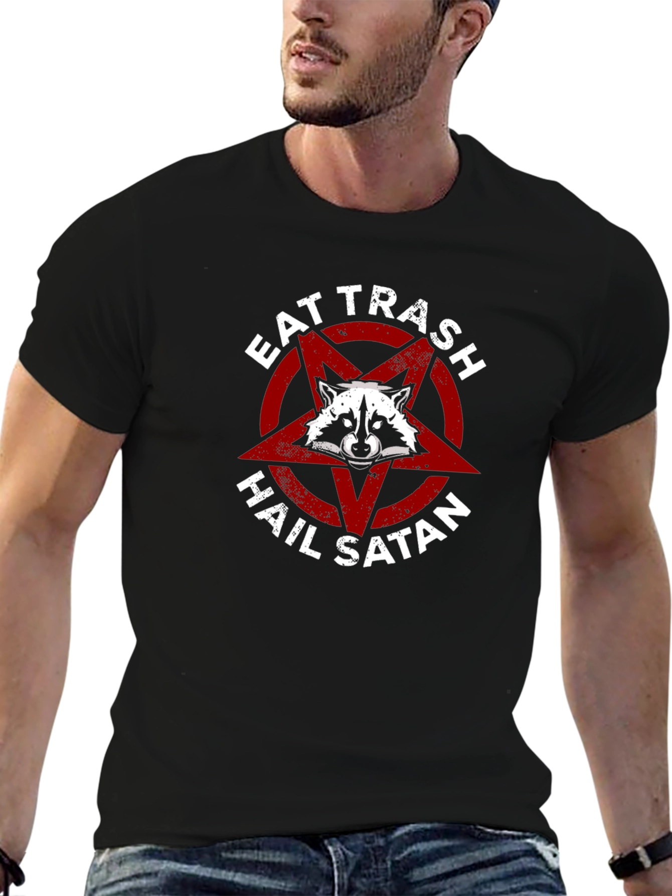 Eat Trash Hail Satan Graphic T-Shirt