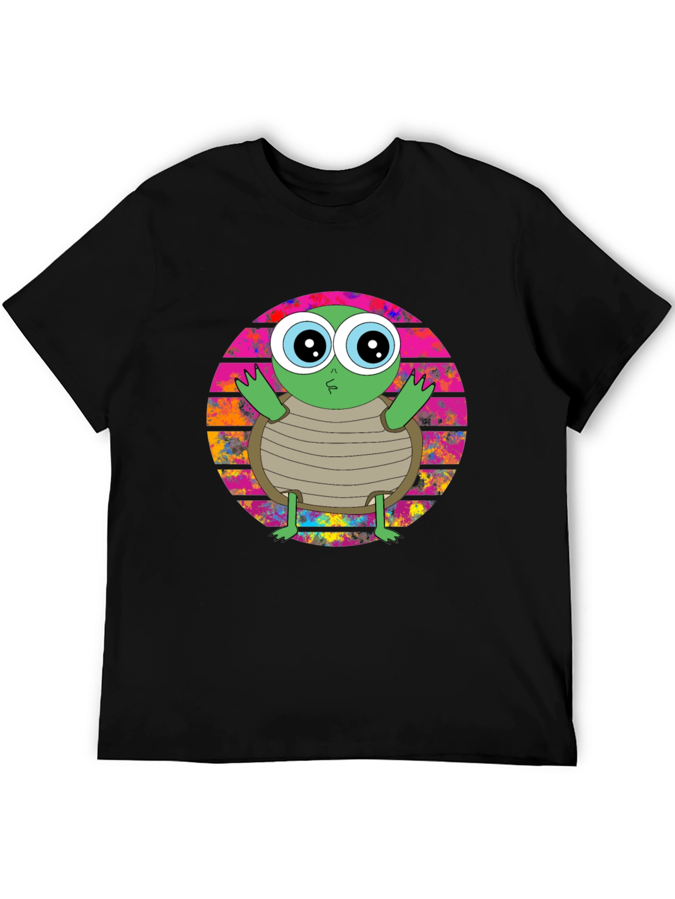 Cute Turtle Graphic T-Shirt - Unisex Black Tee