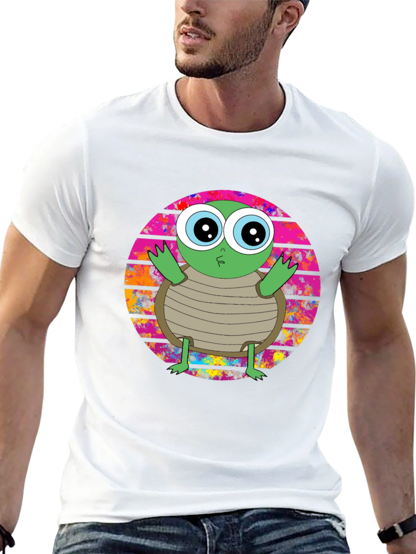 Cute Turtle Graphic T-Shirt - Unisex Black Tee