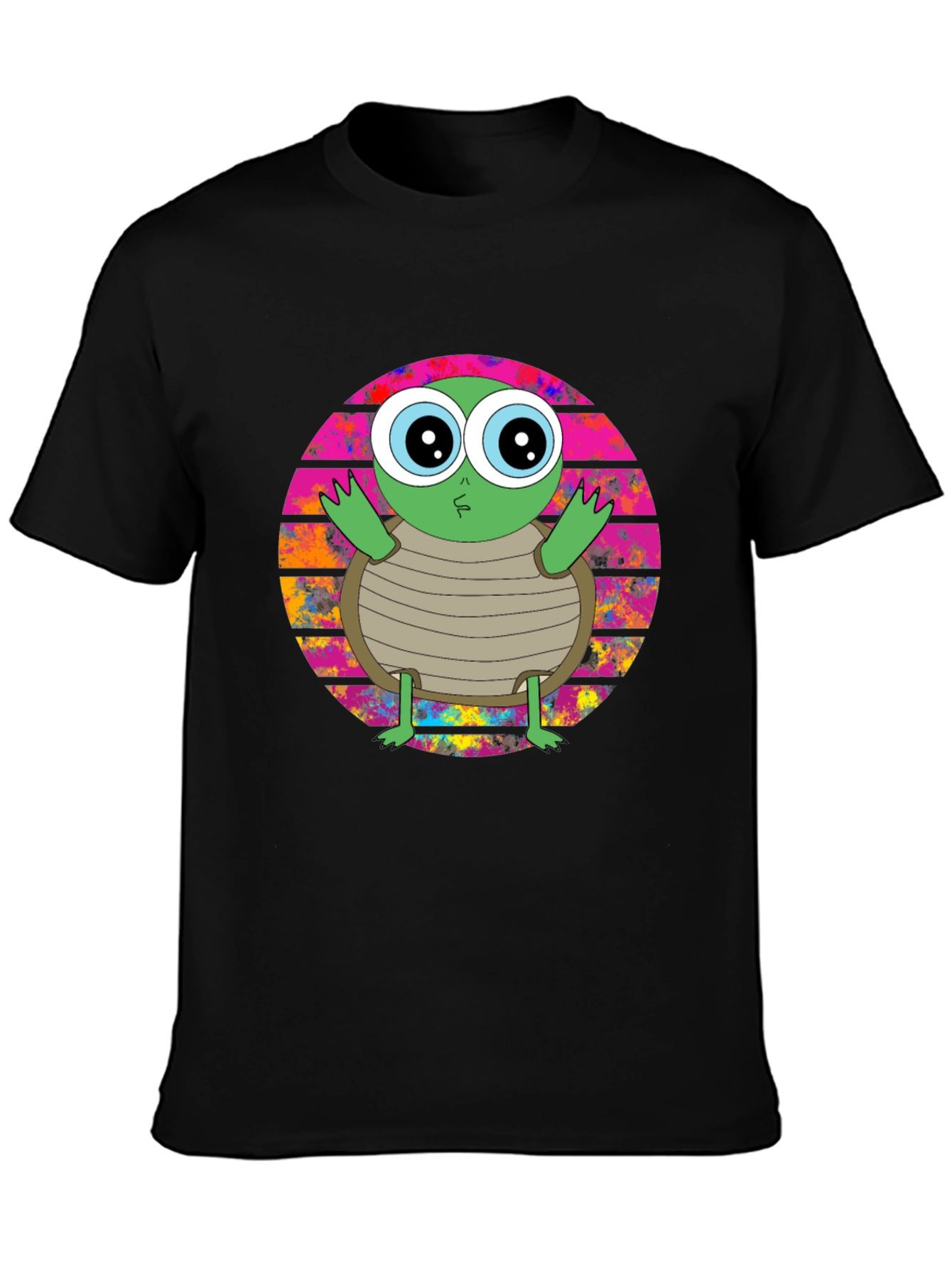 Cute Turtle Graphic T-Shirt - Unisex Black Tee