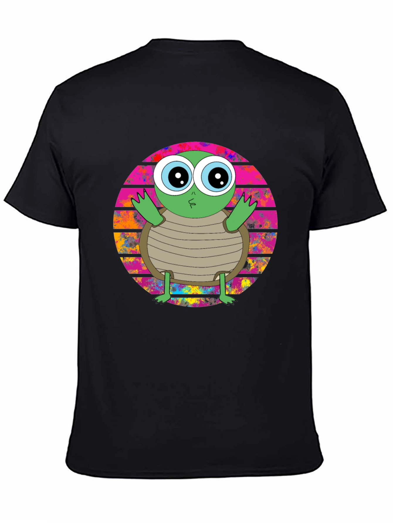 Cute Turtle Graphic T-Shirt - Unisex Black Tee