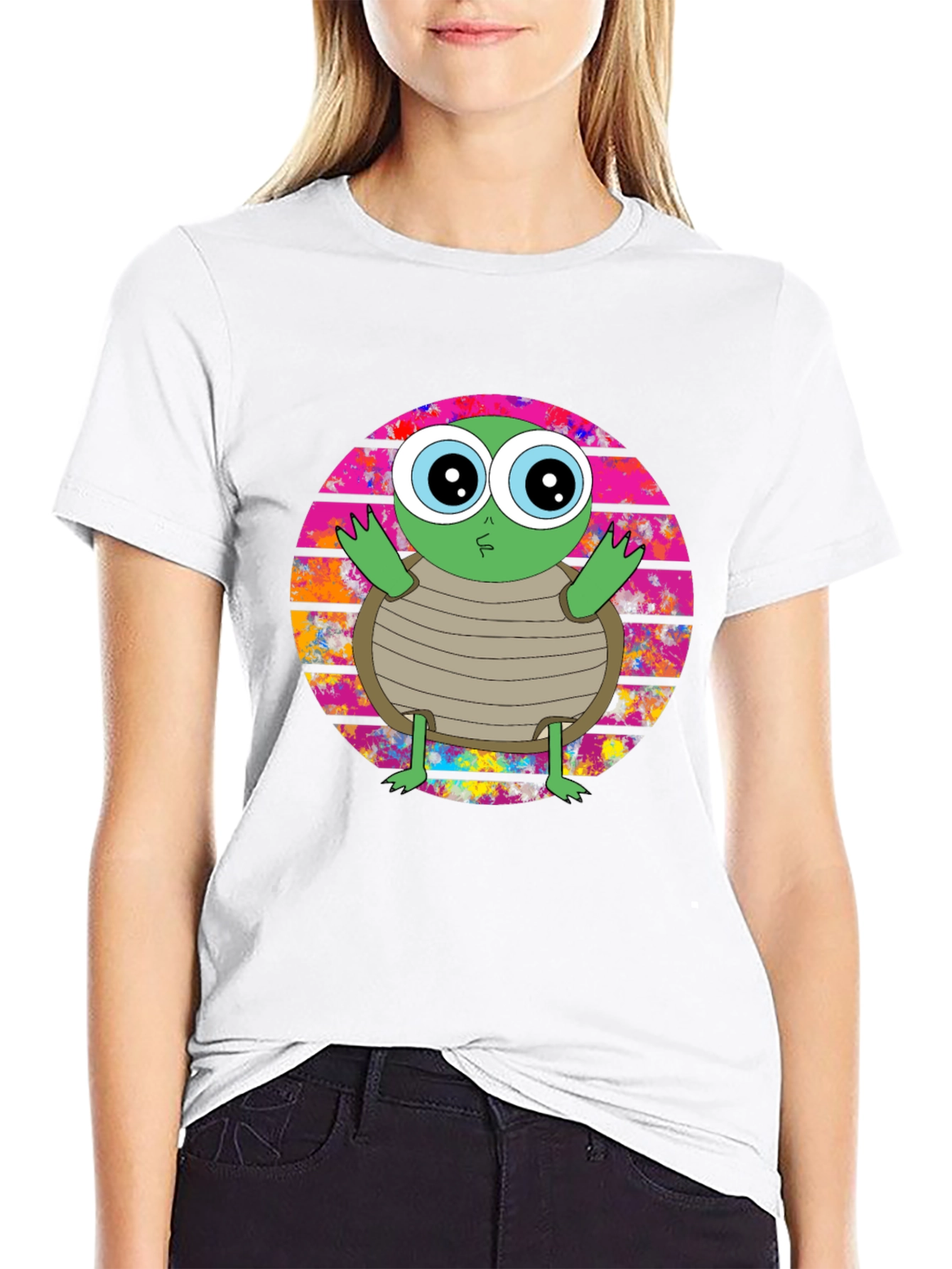 Cute Turtle Graphic T-Shirt - Unisex Black Tee