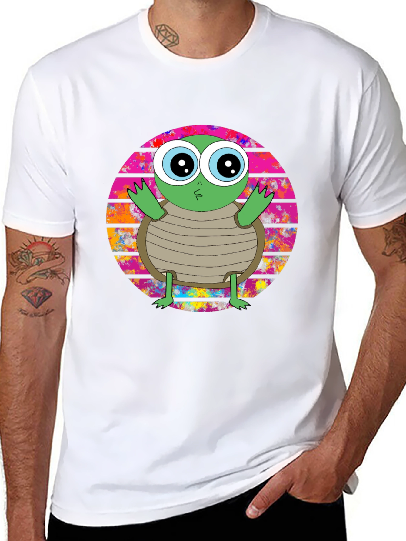 Cute Turtle Graphic T-Shirt - Unisex Black Tee