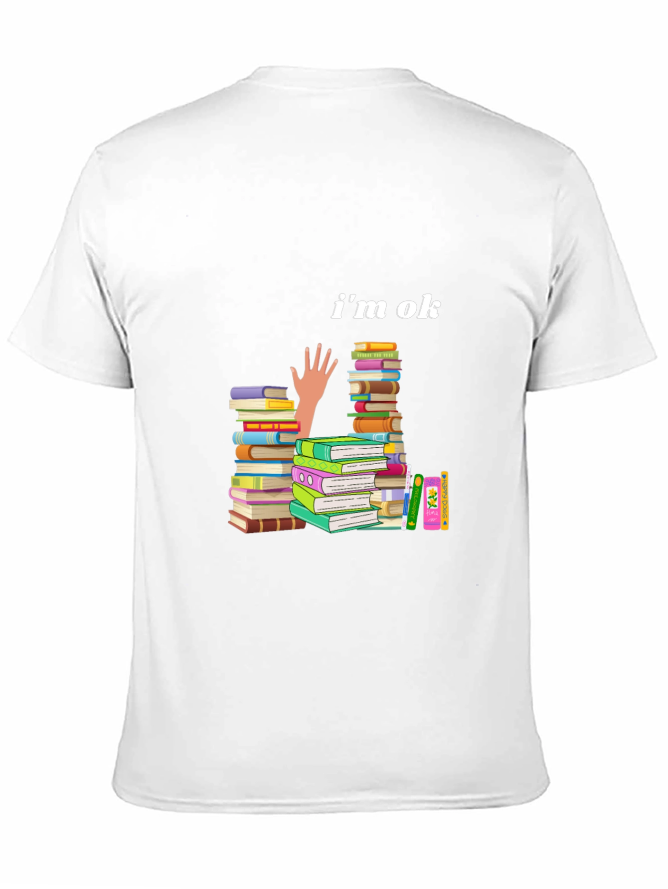 Im OK Book Stack T-Shirt