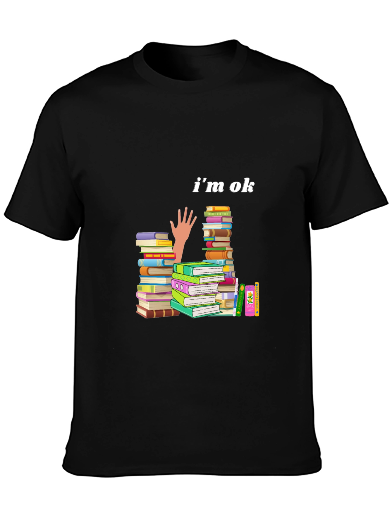 Im OK Book Stack T-Shirt