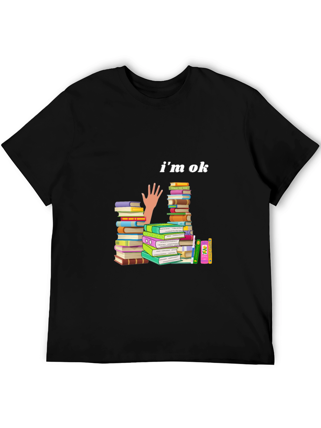 Im OK Book Stack T-Shirt