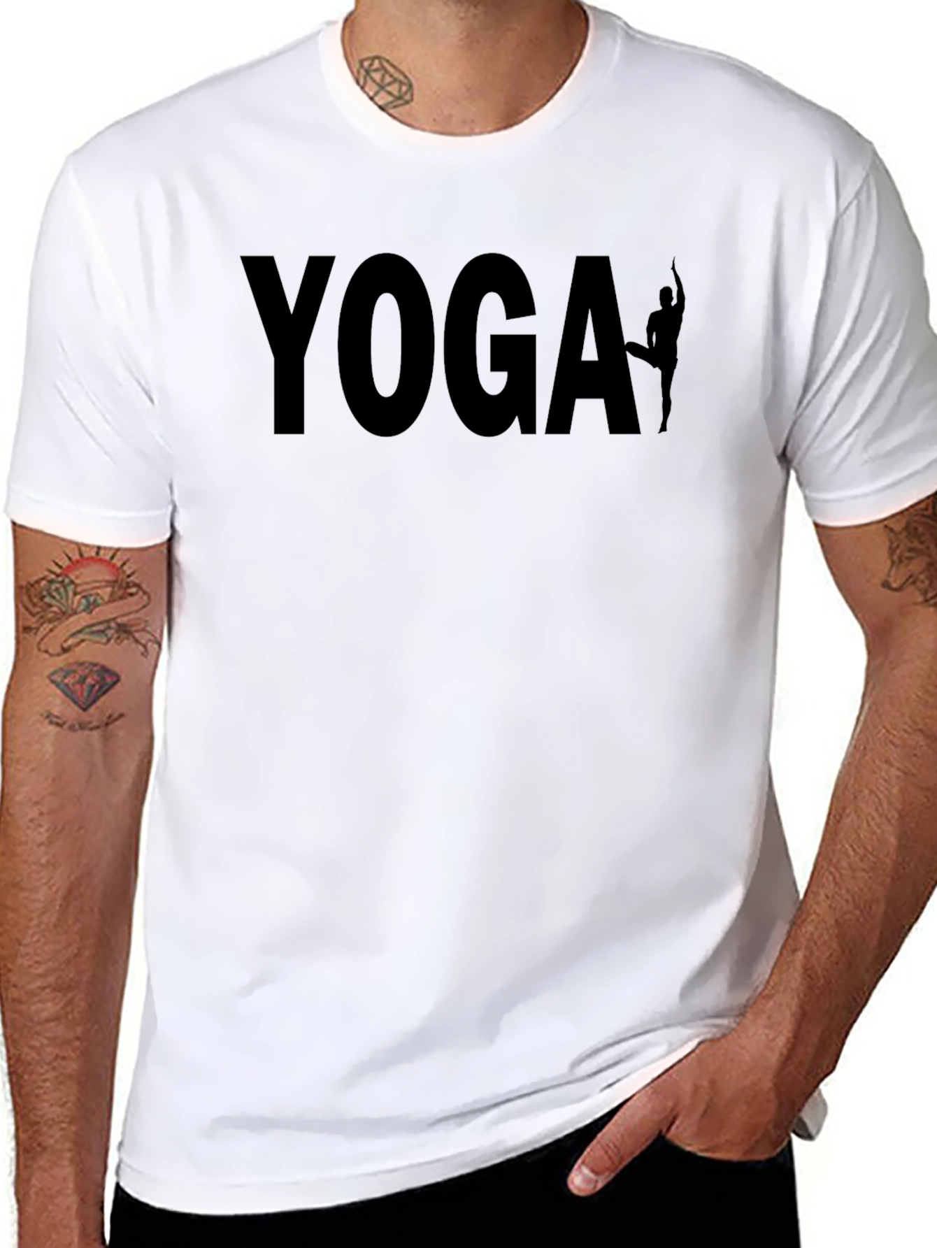 Yoga Graphic Tee - Black T-Shirt for Men