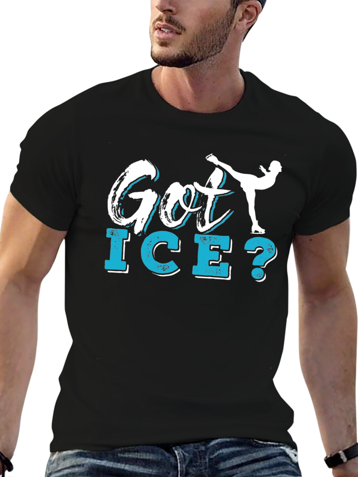 Got Ice? Figure Skating Graphic Tee - Black