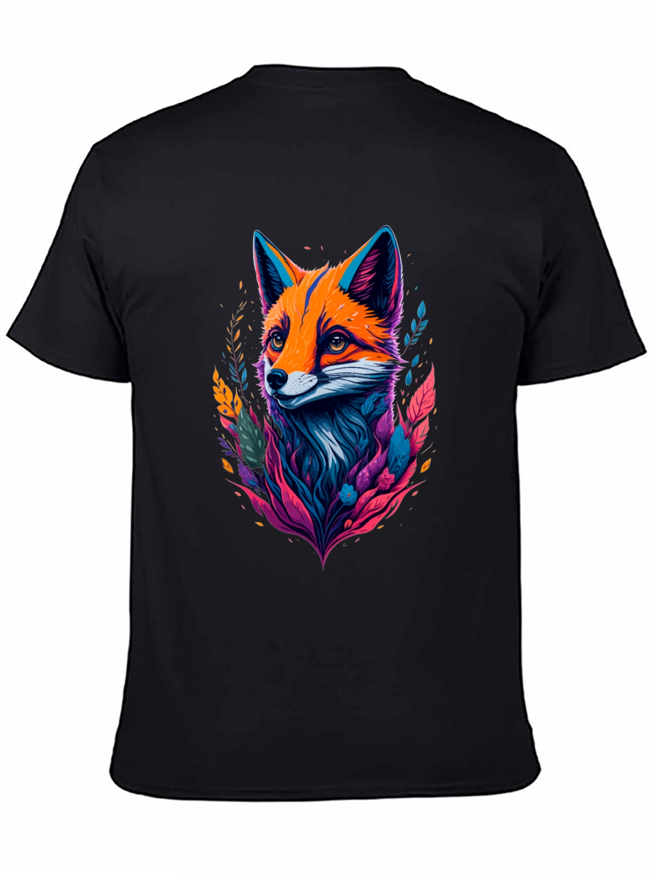 Stylish Black T-shirt with Fox Graphic
