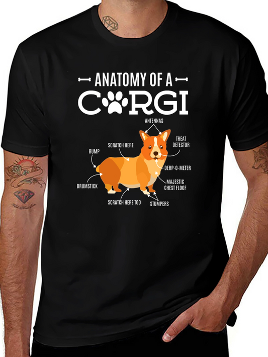 Anatomy of a Corgi Funny Dog T-Shirt