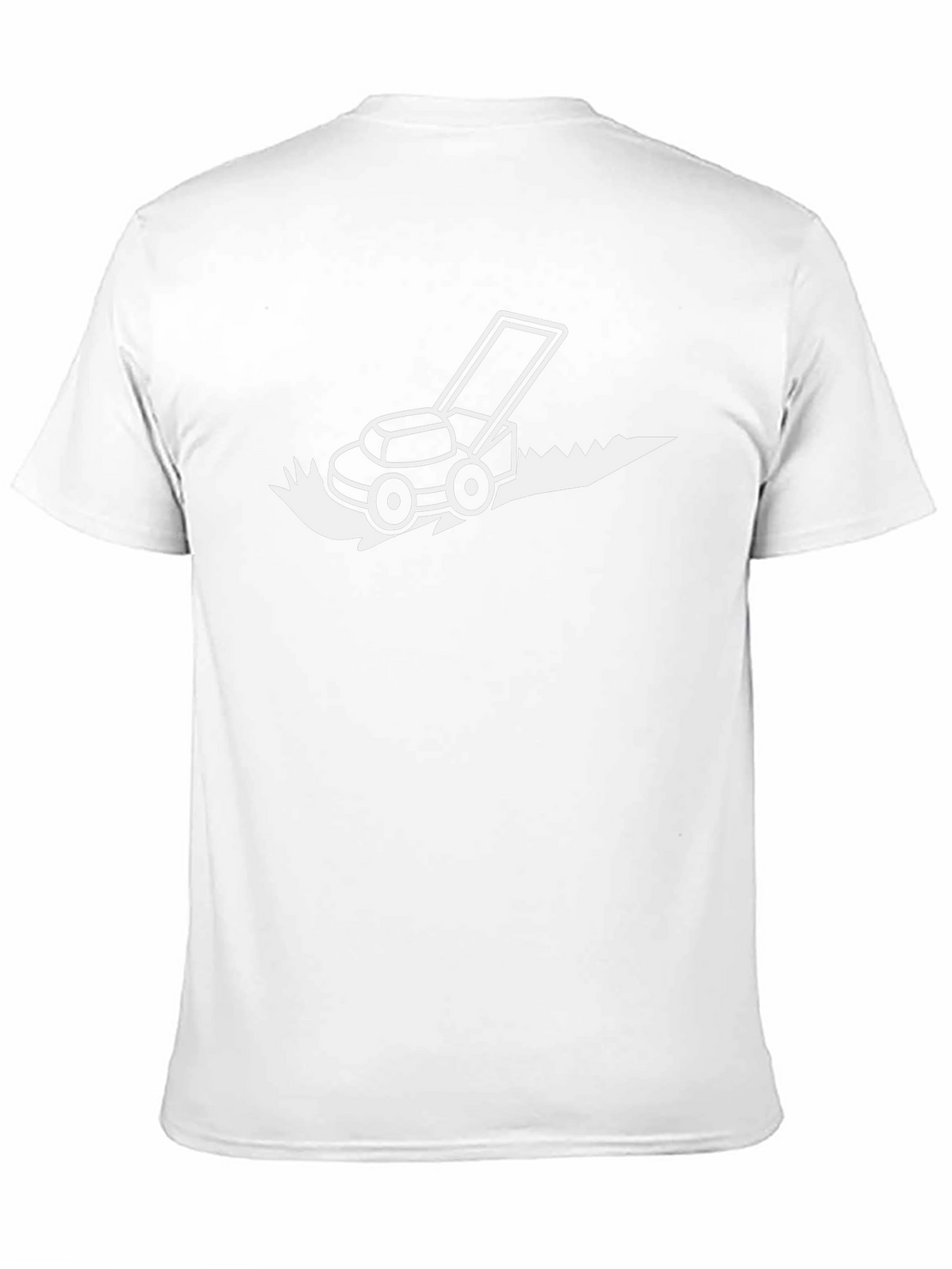 Lawn Mower Graphic Tee - Black Cotton Shirt