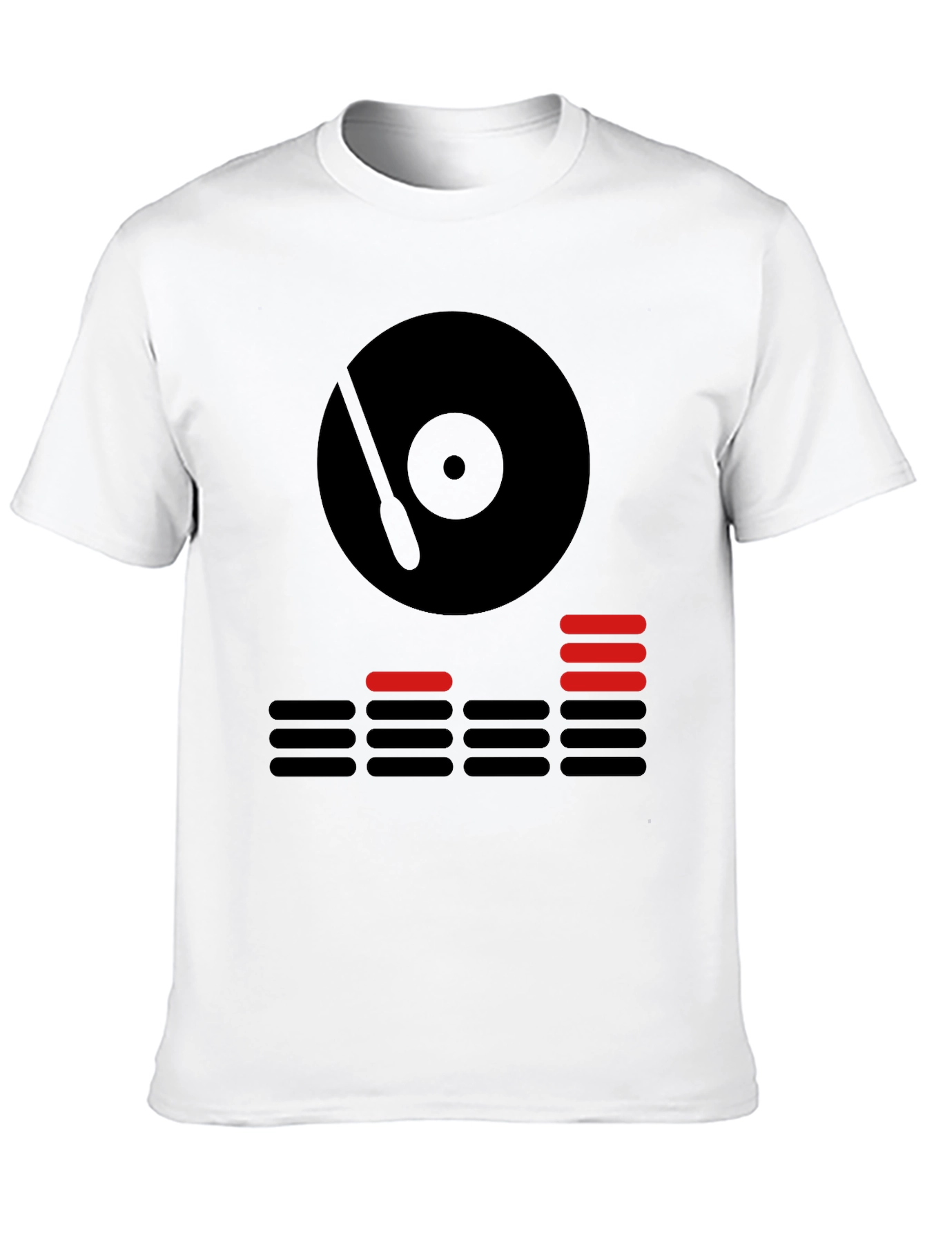 DJ Turntable Graphic Tee - Black Cotton T-Shirt