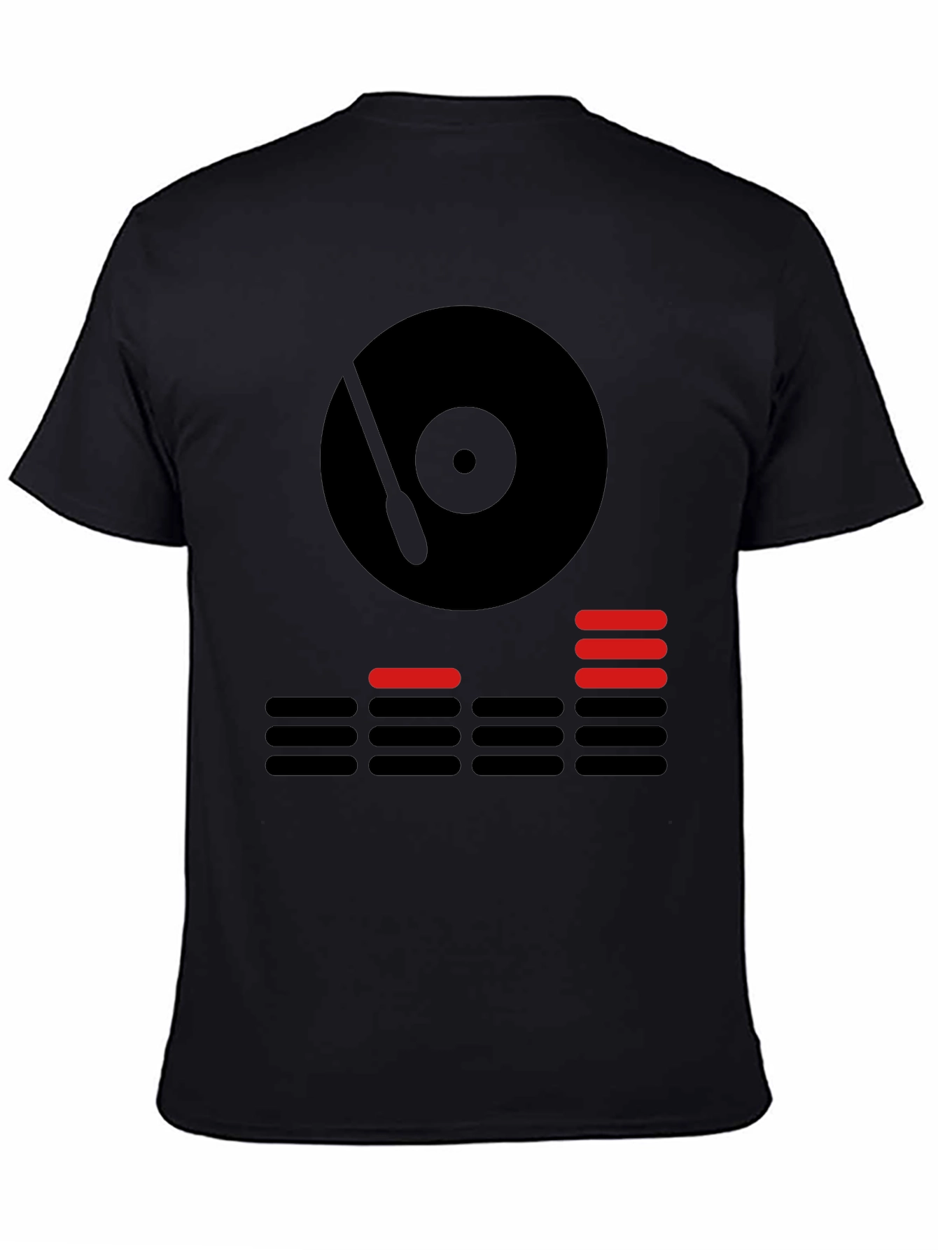 DJ Turntable Graphic Tee - Black Cotton T-Shirt