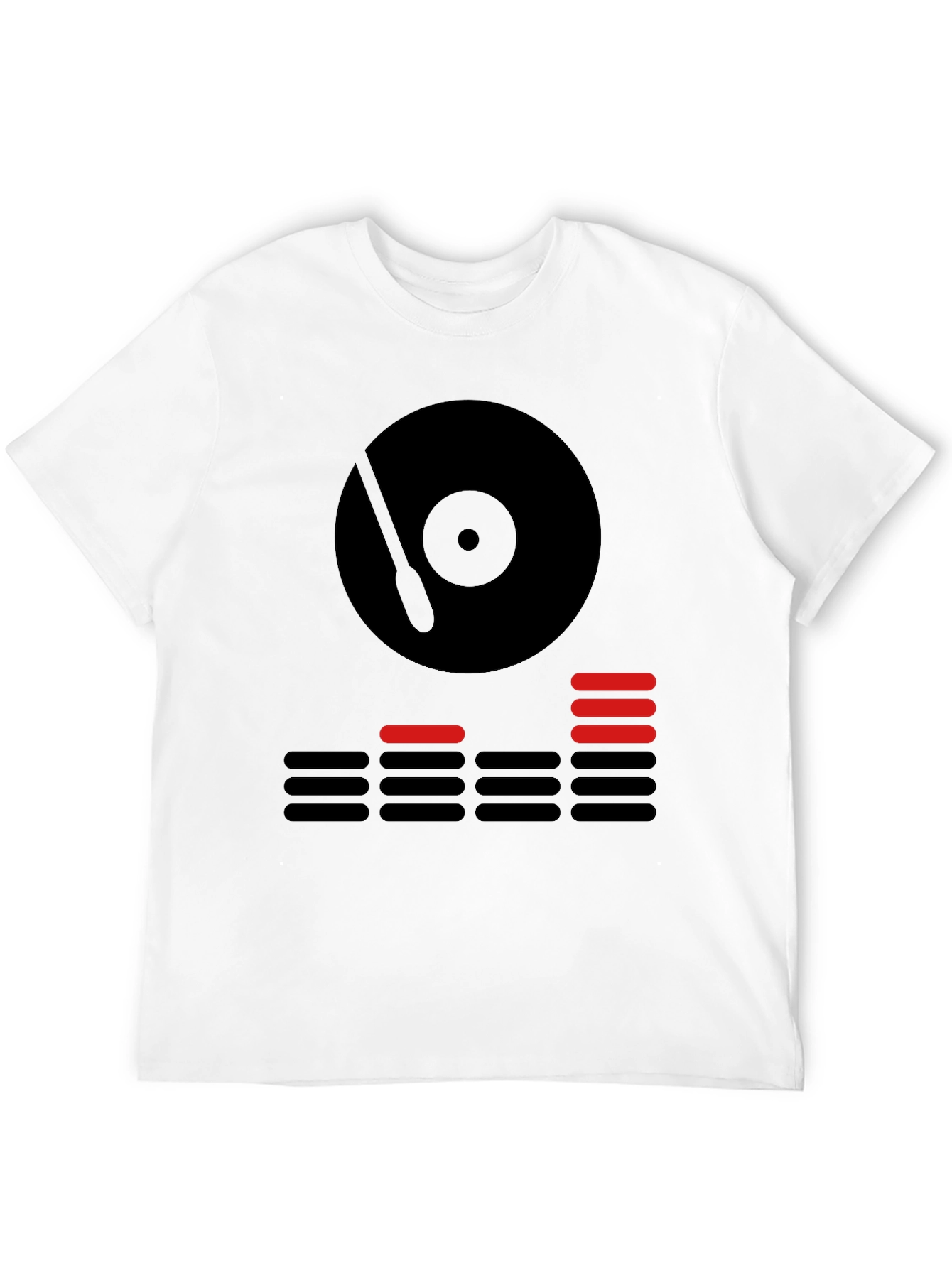 DJ Turntable Graphic Tee - Black Cotton T-Shirt
