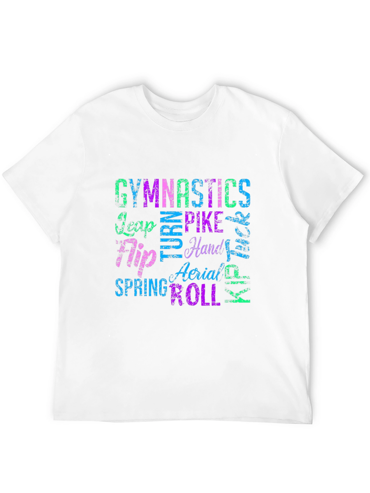 Gymnastics Words T-Shirt - Black