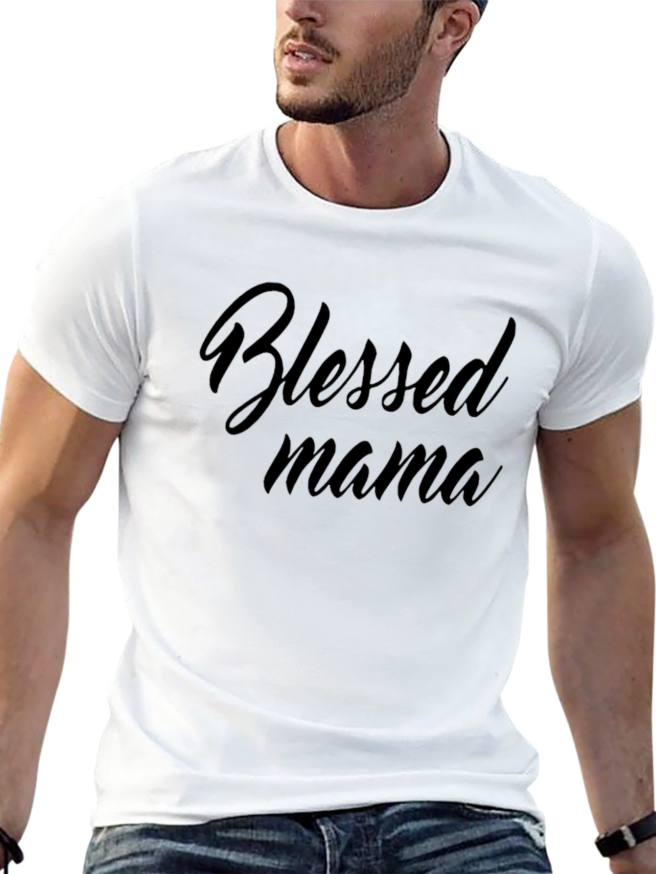 Blessed Mama Graphic Tee - Black