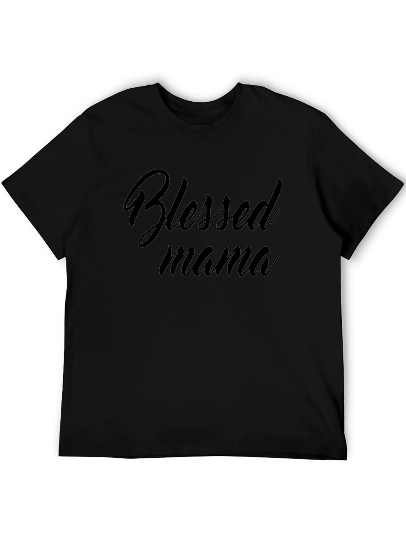Blessed Mama Graphic Tee - Black