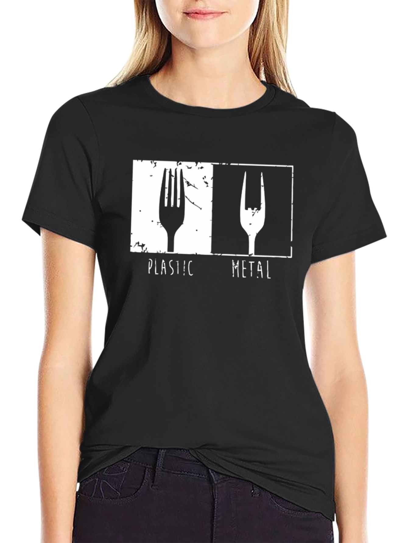 Plastic Metal Fork Graphic T-Shirt