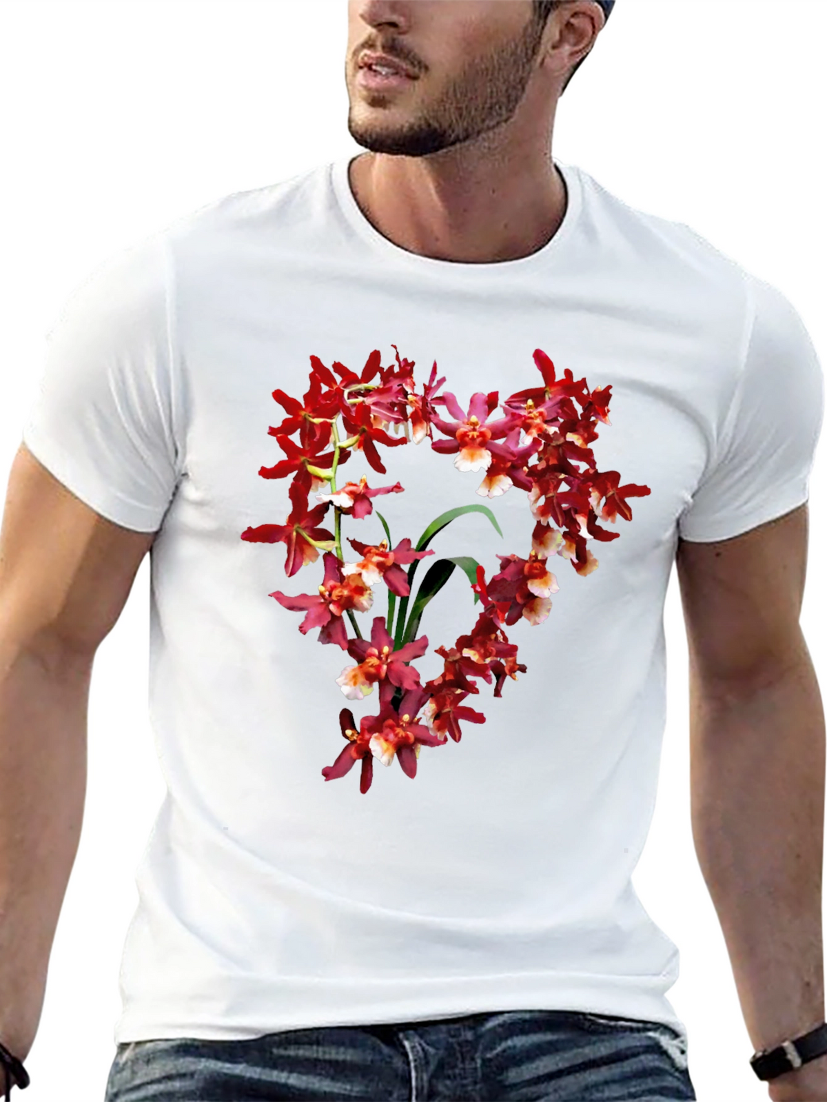 Floral Orchid Graphic Print T-Shirt