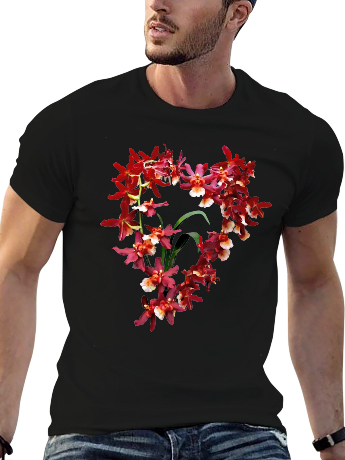 Floral Orchid Graphic Print T-Shirt