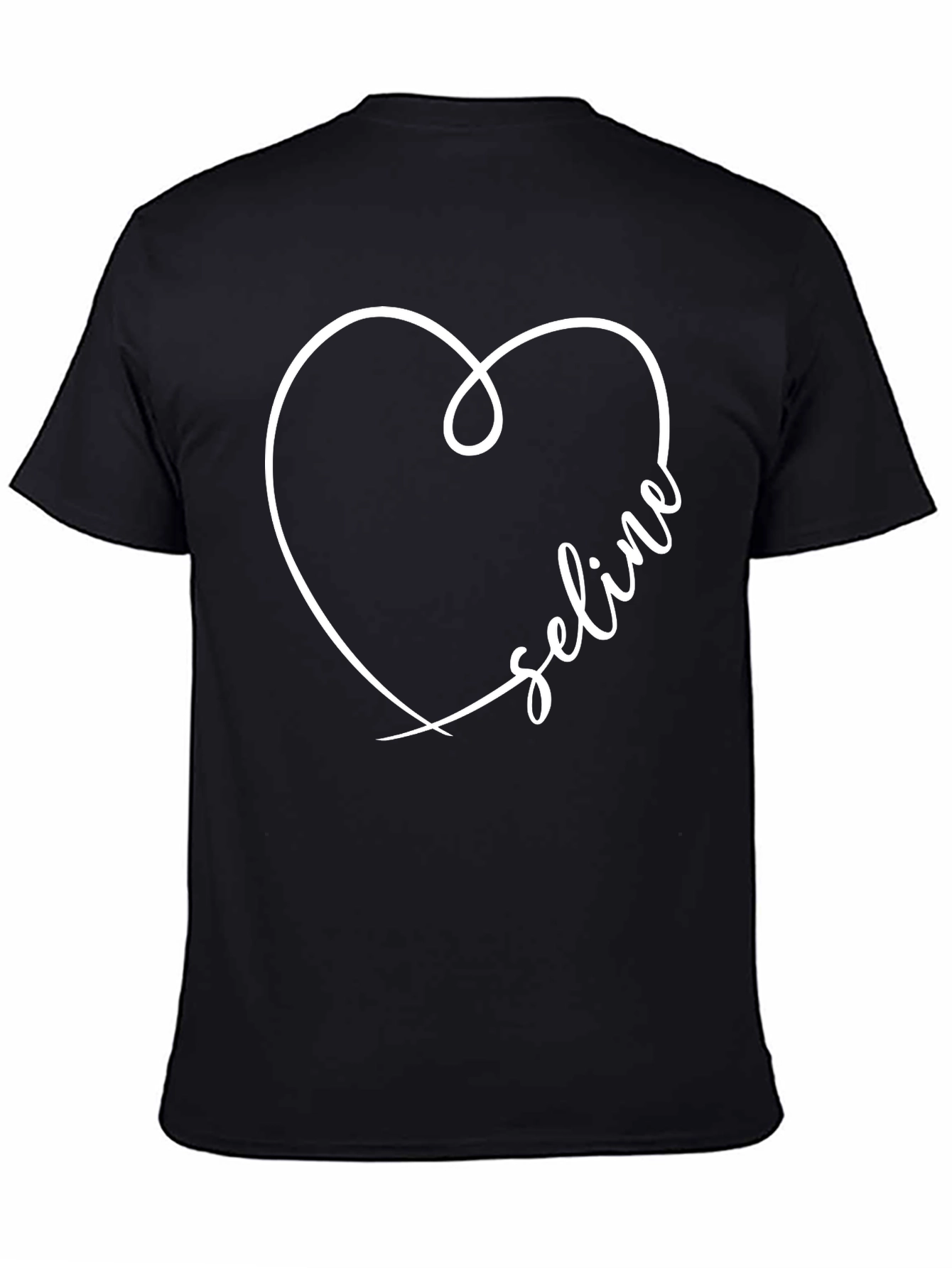 Celine Heart Graphic Black T-Shirt
