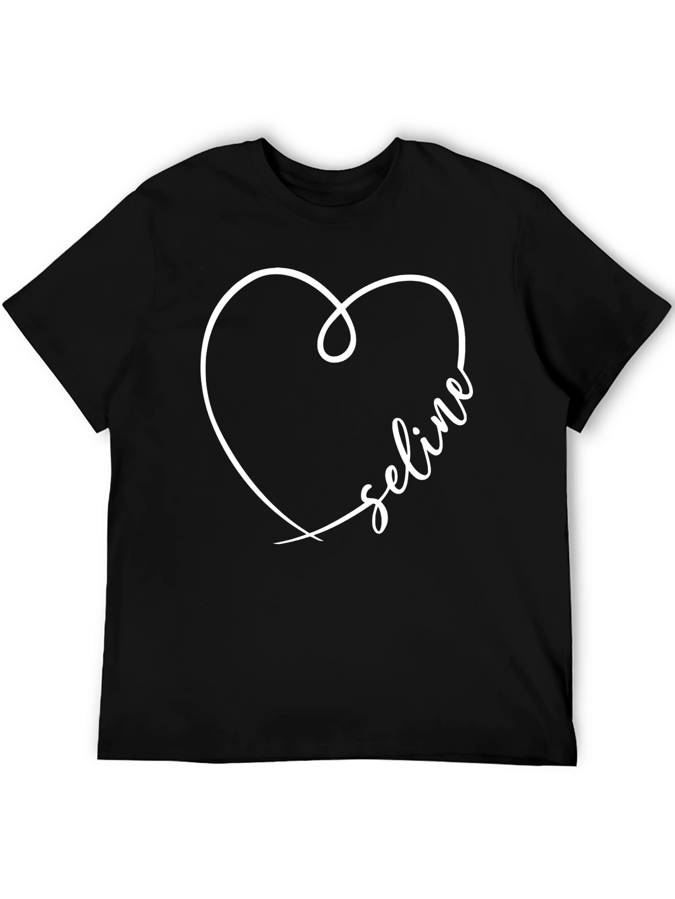 Celine Heart Graphic Black T-Shirt