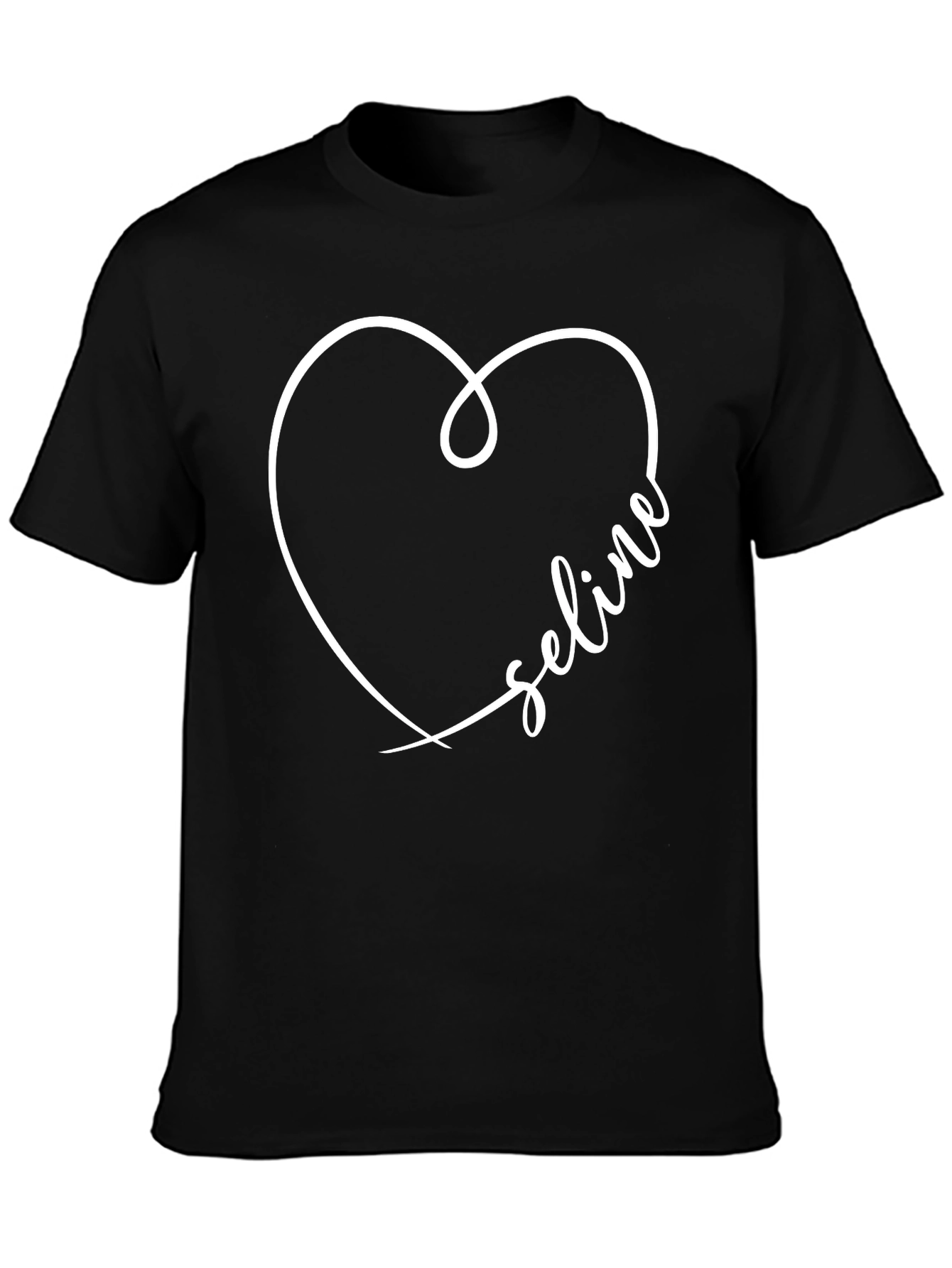 Celine Heart Graphic Black T-Shirt