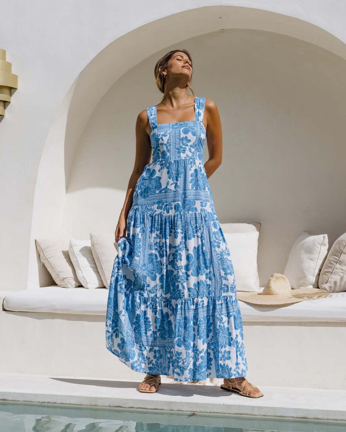 Women's Casual Bohemian Printed Sleeveless Loose Dress