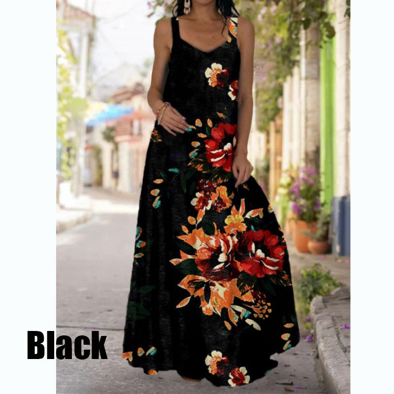 Women's Casual Summer Tie-Dye 3d Print Sleeveless Loose Dress