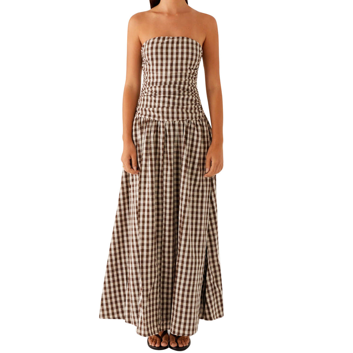 Women's Sexy Elegant Summer Tube Top Slim Fit Pleated Dress