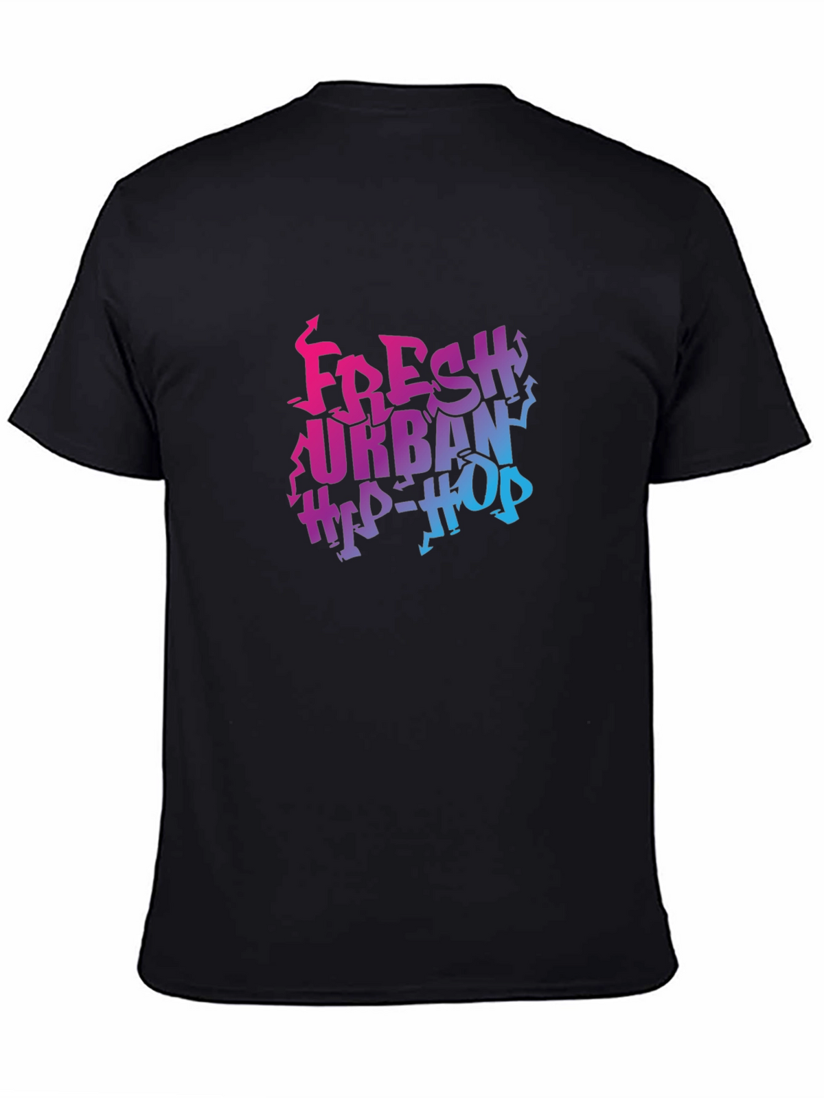 Fresh Urban Hip-Hop Black Graphic Tee